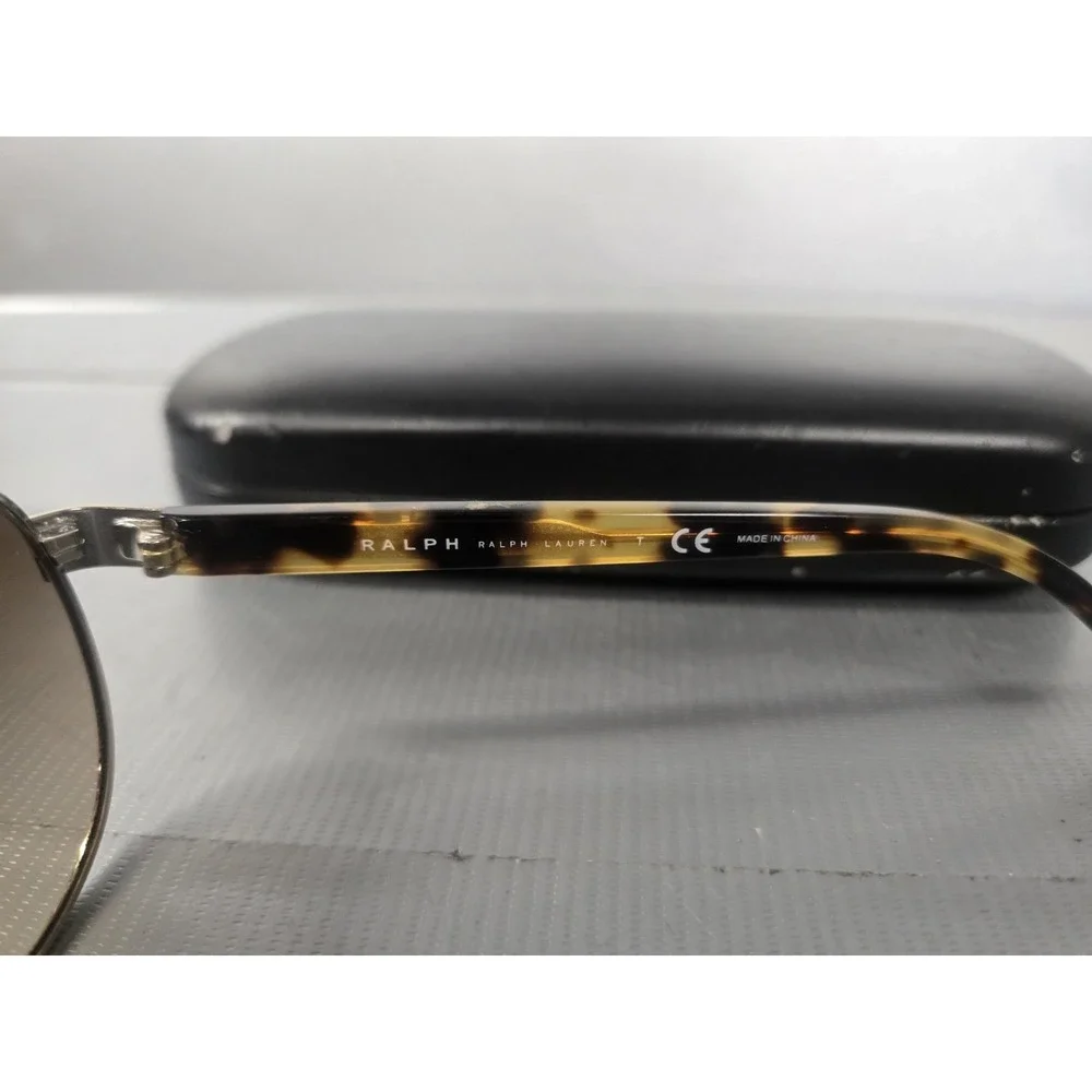 Ralph Lauren Sunglasses Aviator Gold Frame Tortoroise Temples Gradient Lenses
